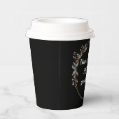 Persoonlijk bloemenframe met ochtendtekst papieren bekers (Rechts)