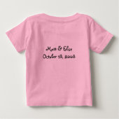 Persoonlijk bloemenmeisje shirt (Achterkant)