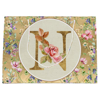 Persoonlijk bloemenmonogram, van A tot Z Grote G Groot Cadeauzakje