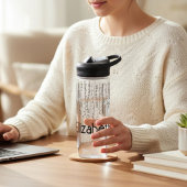 Persoonlijk Bloemenmonogram Waterfles