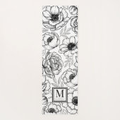 Persoonlijk Bloemenmonogram Yogamat (Achterkant)