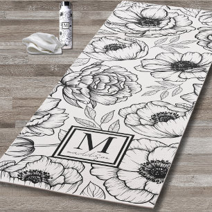 Persoonlijk Bloemenmonogram Yogamat