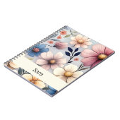 Persoonlijk bloemenspiralschrift notitieboek (Linkerzijde)