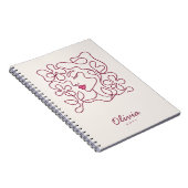 Persoonlijk bloemnotitieboek | Aangepaste naam Notitieboek (Rechterzijde)
