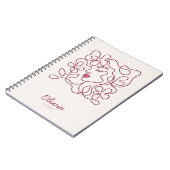 Persoonlijk bloemnotitieboek | Aangepaste naam Notitieboek (Linkerzijde)