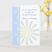 Persoonlijk bloemontwerp 8e huwelijksjubileum kaart (Gele Bloem)