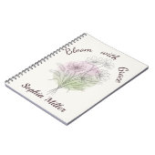 Persoonlijk bloemrijk Cosmos botanisch aangepaste Notitieboek (Linkerzijde)