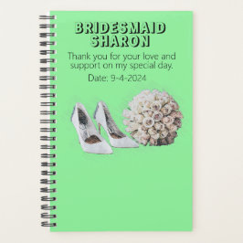 Persoonlijk bloemstuk bruidsmeisje cadeau planner