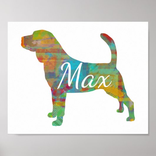 Persoonlijk Bloodhound Art Print Poster (Voorkant)