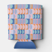 Persoonlijk Blue Geometrisch Bruidsdouche Favor Blikjeskoeler (Achterkant)