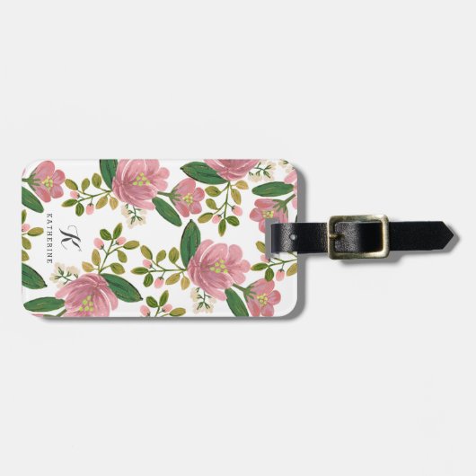 Persoonlijk | Blush Boeket Bagagelabel (Voorkant horizontaal)