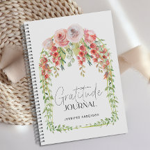 Persoonlijk Blush Rode Bloemen Dankbaarheidsdagboe