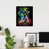 Persoonlijk Bmx-Poster - Bmx Bike Graffiti Poster (Thuiskantoor)