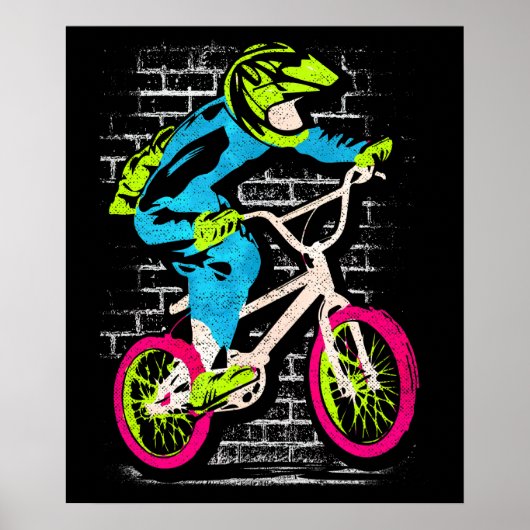 Persoonlijk Bmx-Poster - Bmx Bike Graffiti Poster (Voorkant)