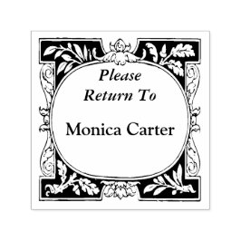 Persoonlijk boek retour met mooie rand  zelfinktende stempel