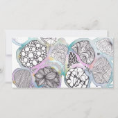 Persoonlijk boekenlegger, mixed media doodle kunst bedankkaart (Achterkant)