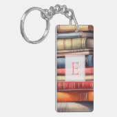 Persoonlijk Boekliefhebber Monogram Sleutelhanger (Voorkant Links)