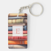 Persoonlijk Boekliefhebber Monogram Sleutelhanger (achterkant)