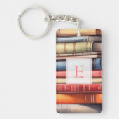 Persoonlijk Boekliefhebber Monogram Sleutelhanger (Voorkant)