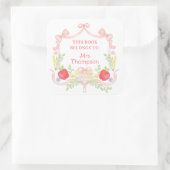 Persoonlijk boekplaatje | Klasleraar Vierkante Sticker (Tas)