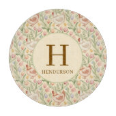 Persoonlijk Boerderij Monogram Glas Bord Snijplank (Voorkant)