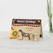 Persoonlijk - Boerderij voor kerstmis in het land Kaart (Voorkant)