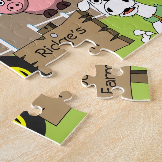 Persoonlijk Boerderij voor kinderen Legpuzzel (Zijkant)