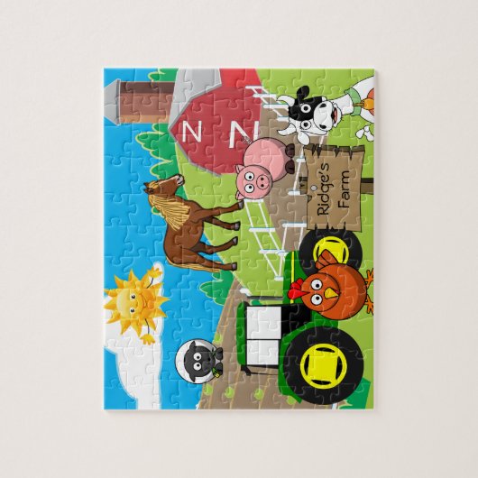 Persoonlijk Boerderij voor kinderen Legpuzzel (Verticaal)