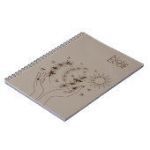 Persoonlijk Boho Maan & Zon Spiraal Notitieboek (Linkerzijde)