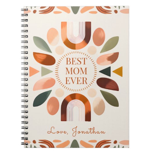 Persoonlijk Boho Moeder Notitieboek Cadeau (Voorkant)