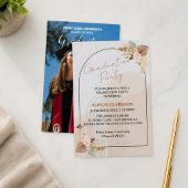 Persoonlijk Boho Pampas Gras Afstudeerfeest Kaart