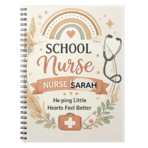 Persoonlijk Boho Schoolverpleegster Bord, Regenboo Notitieboek