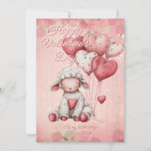 Persoonlijk boodschapschaap Valentijnsdag Feestdagenkaart (Voorkant)