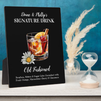 Persoonlijk bord voor een ouderwetse cocktailbar fotoplaat