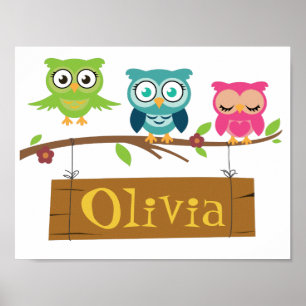 Persoonlijk bord voor kinderen poster