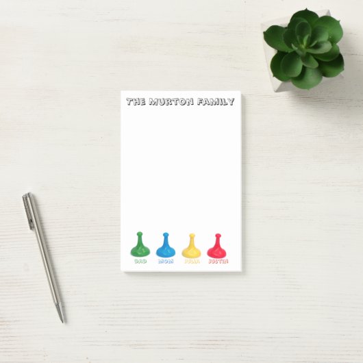 Persoonlijk bordspel voor familie fan post-it® notes (Kantoor)