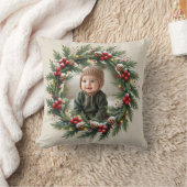 Persoonlijk bos eerste kerst baby hert kussen (Deken)