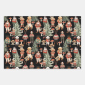 Persoonlijk bos-honden kerst inpakpapier vel (Voorkant)