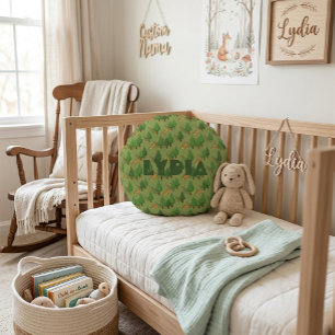 Persoonlijk Bos Vos Baby  Rond Kussen