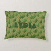 Persoonlijk bos vos babypakket accent kussen (Achterkant)