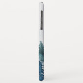 Persoonlijk bos watercolor winterlandschap Case-Mate iPhone case (Achterkant/links)