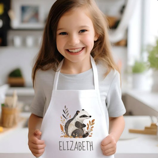Persoonlijk bosdas-ontwerp kinder schort