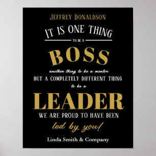 Persoonlijk Boss Day bedankcadeau kantoordecoratie Poster