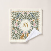 Persoonlijk bosvarenmonogram bad handdoek (Wasdoekje)