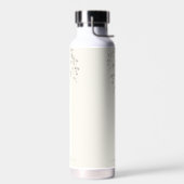 Persoonlijk botanisch aquarelmonogram ivoor waterfles (Links)
