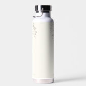 Persoonlijk botanisch aquarelmonogram ivoor waterfles (Rechts)