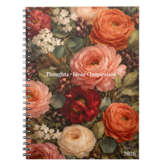 Persoonlijk botanisch bloemenjournaal voor Vrouwen Notitieboek