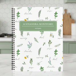 Persoonlijk botanisch receptenschrift notitieboek