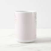 Persoonlijk botanisch watercolor monogram roze koffiemok (Center)
