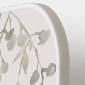 Persoonlijk botanisch watercolor monogram roze pickleball paddle (Links Detail)